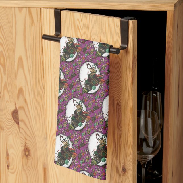 Linge De Cuisine Gingerbread Man- Sugar Plum (Pliage en tiers)