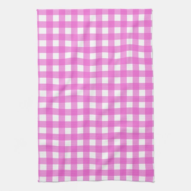 Linge De Cuisine Gingham rose (Vertical)