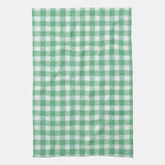 Linge De Cuisine Gingham vert menthe  (Vertical)