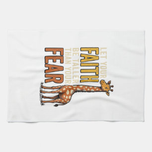 Linge De Cuisine Girafe La Foi Sur La Peur Chemise Vintage Chrétien