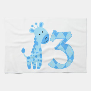 Linge De Cuisine Giraffe Bleue 3e anniversaire