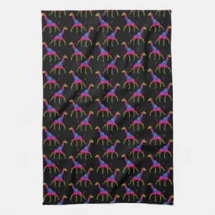 Linge De Cuisine Giraffe de couleur arc-en-ciel