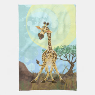 Linge De Cuisine Giraffe de la parade des animaux