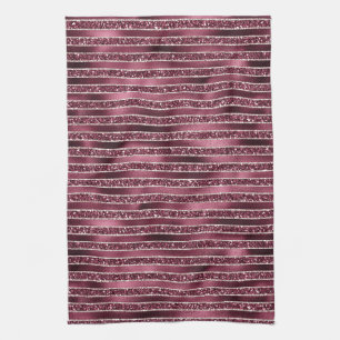 Linge De Cuisine Glam Burgundy Rouge Rose Blush Parties scintillant