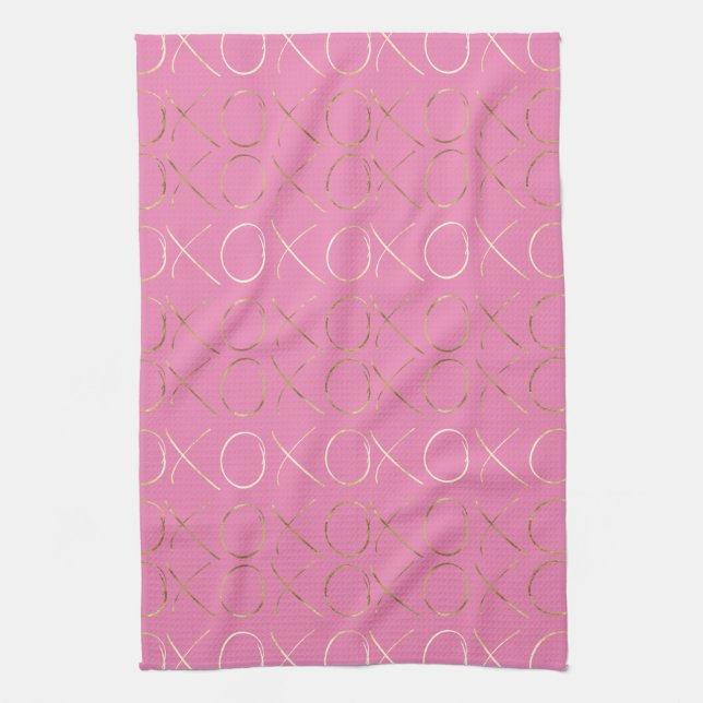 Linge De Cuisine Glam XOXO Chic Gold Rose Girl (Vertical)