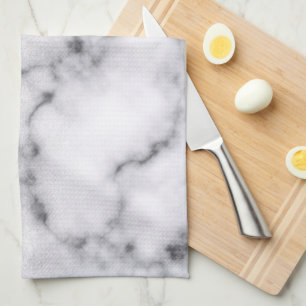 Linge De Cuisine Glamorous Silver White Glitter Marble Gradient