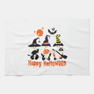 Linge De Cuisine Gnomes d'Halloween Mignon Citrouille d'Automne