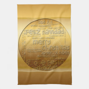 Linge De Cuisine Gold International Christmas Navidad K Towel