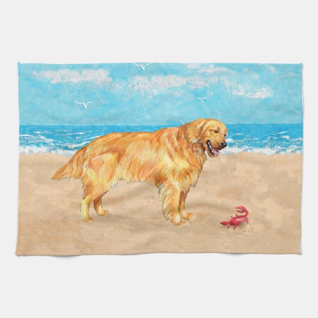 Linge De Cuisine Golden Retriever (Horizontal)