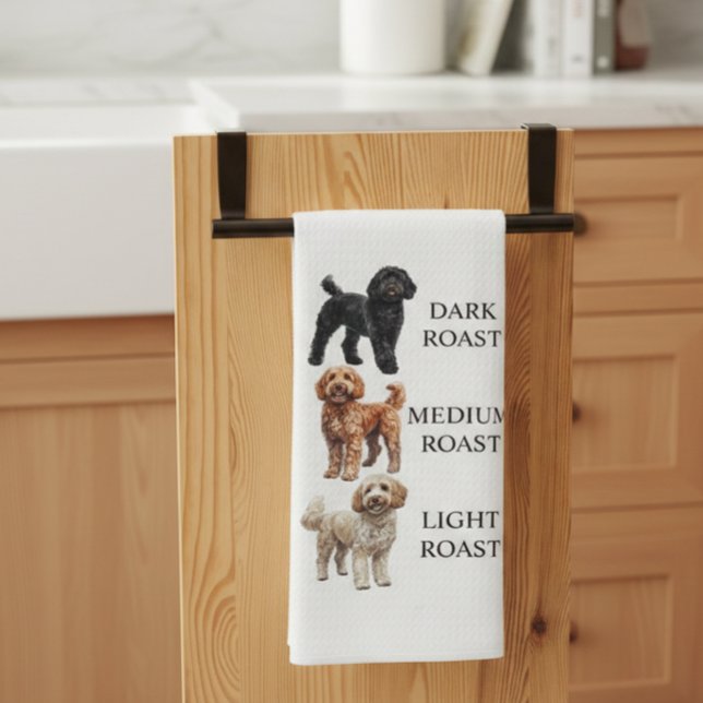 Linge De Cuisine Goldendoodle Coffee Light Dark Medium Roast  (Créateur téléchargé)