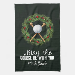 Linge De Cuisine Golf à thème de Noël pour golfeur