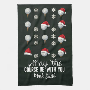 Linge De Cuisine Golf à thème de Noël pour golfeur