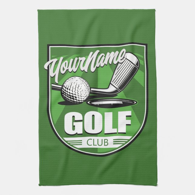 Linge De Cuisine Golf Club NAME Pro Golfer Player Personnalisé (Vertical)