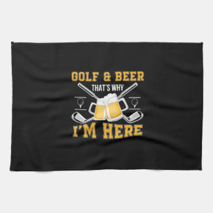 Linge De Cuisine Golf et bière d'anniversaire pour buveur de bière