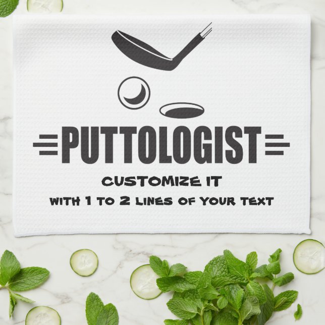 Linge De Cuisine Golf Funny sur mesure (Plié)