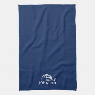 Linge De Cuisine Golf Nom personnalisé Marine Bleu