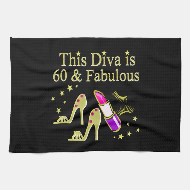 LINGE DE CUISINE GORGEOUS GOLD 60E ANNIVERSAIRE HIGH HEEL DESIGN (Horizontal)