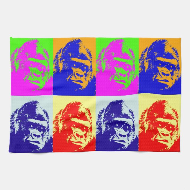 Linge De Cuisine Gorilla Pop Art (Horizontal)