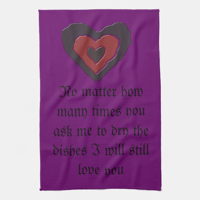 Linge De Cuisine Gothique Melting Amour Coeur Cuisine personnalisée (Vertical)