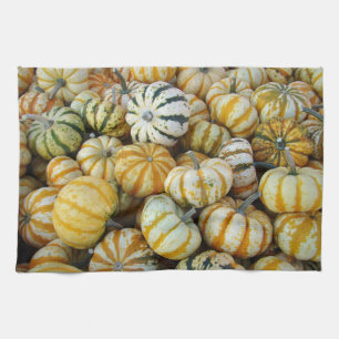 Linge De Cuisine Gourtes de récolte d'automne orange et vert