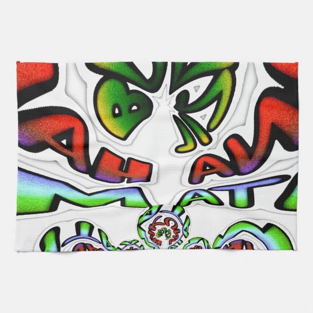 Linge De Cuisine Graffiti coloré Hakuna Matata (Horizontal)