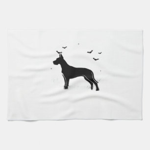 Linge De Cuisine Grand Danois Chien � Silhouette Classique de Lune