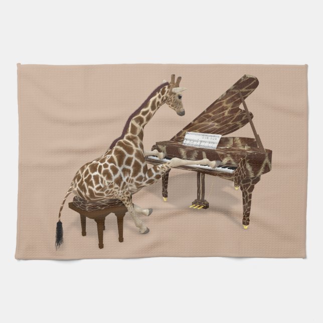 Linge De Cuisine Grand piano de Talented Giraffe (Horizontal)