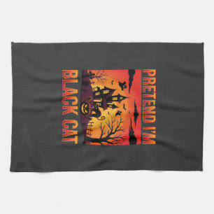 Linge De Cuisine Graphisme Halloween Je suis un chat noir Maison ha