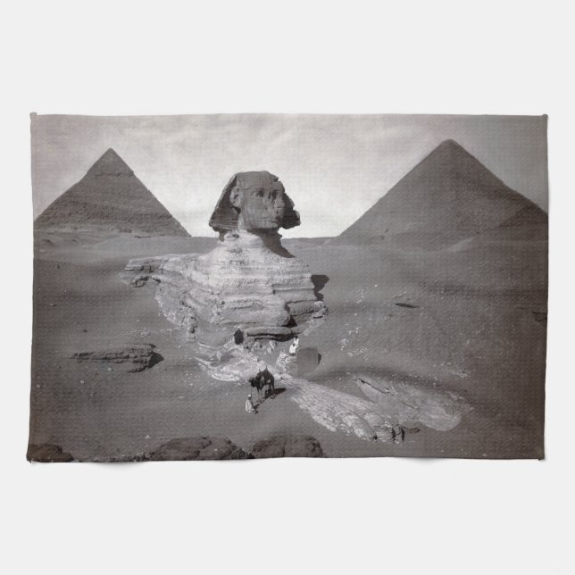Linge De Cuisine Great Sphinx & Gizeh Pyramides Necropolis Egypte (Horizontal)