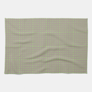 Linge De Cuisine Green Grey En vichy Plaid Motif