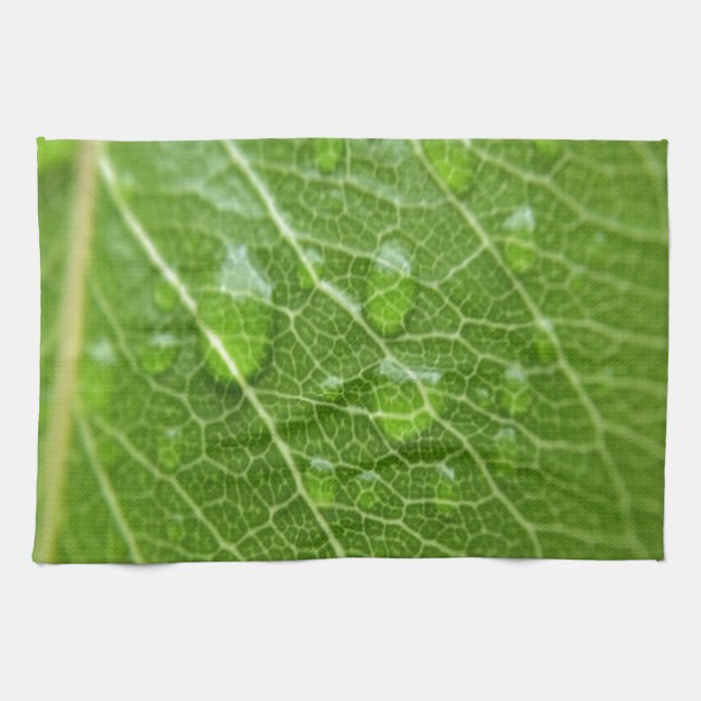 Linge De Cuisine Green leaf (Horizontal)