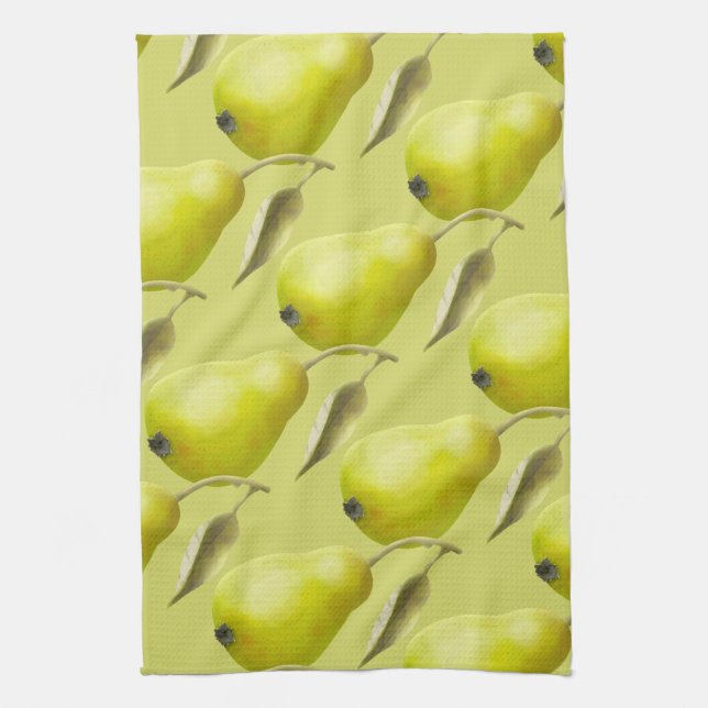 Linge De Cuisine Green pears (homonymie) (Vertical)