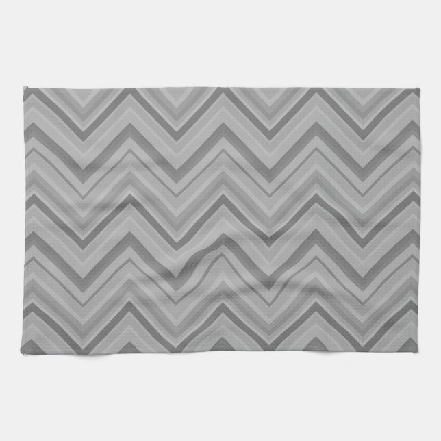 Linge De Cuisine Grey stripes zigzag (Horizontal)