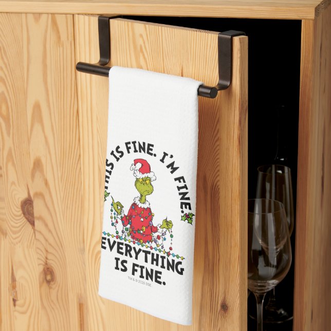 Linge De Cuisine Grinch | Everything is Fine (Pliage en tiers)