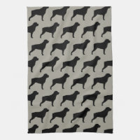 Gris de motif de silhouettes de rottweiler