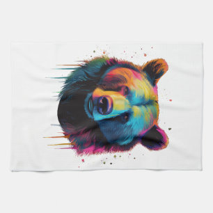 Linge De Cuisine Grizzly Oear Amateurs Pop Art Big Grizzly Ours