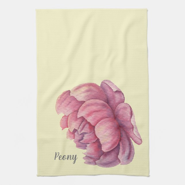 Linge De Cuisine Grosse floraison rose Peony (Vertical)