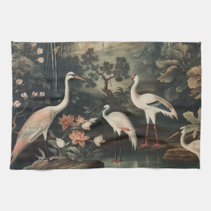 Linge De Cuisine grues vintages et palais sous les tropiques