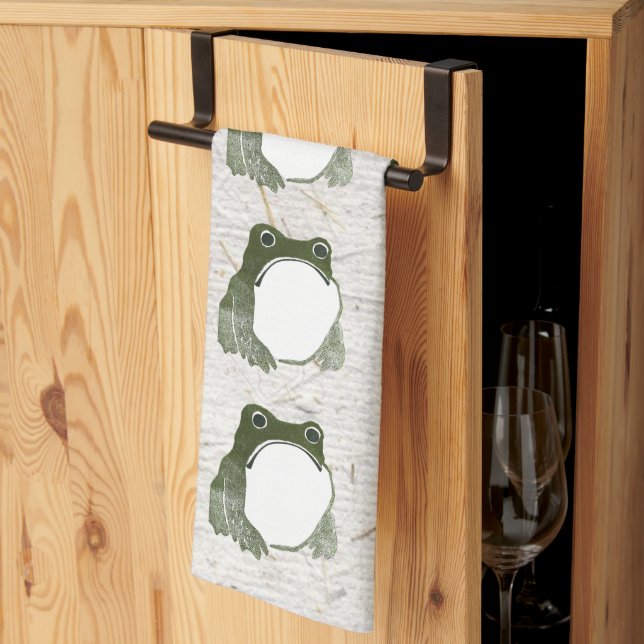 Linge De Cuisine Grumpy Grenouille japonaise crapaud 19ème siècle (Pliage en tiers)
