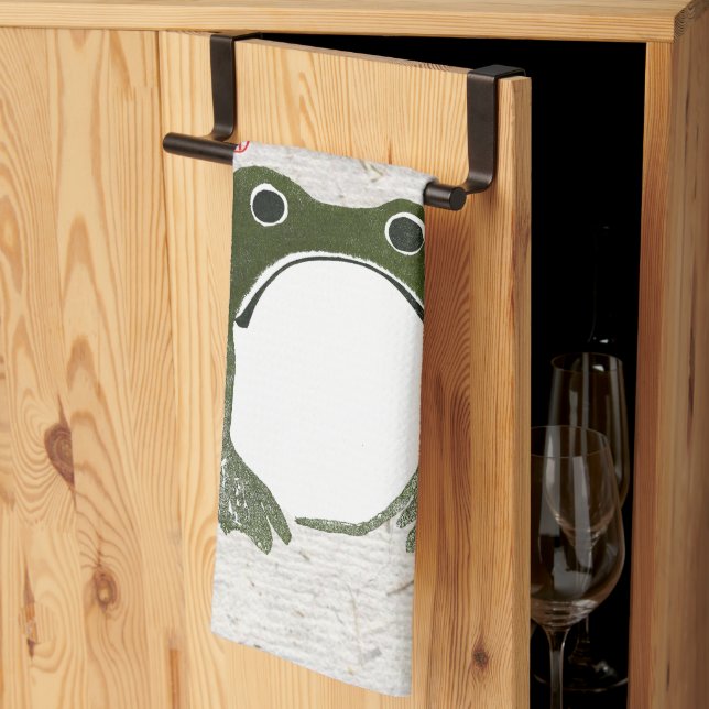 Linge De Cuisine Grumpy Grenouille japonaise crapaud 19ème siècle (Pliage en tiers)