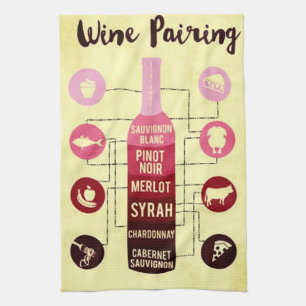 Linge De Cuisine Guide d'appariement des vins Amusement des aliment