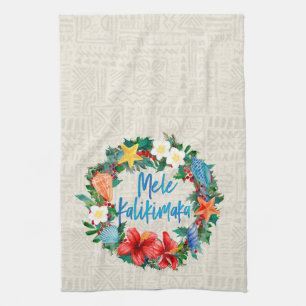 Linge De Cuisine Guirlande hawaïenne de Noël de Mele Kalikimaka