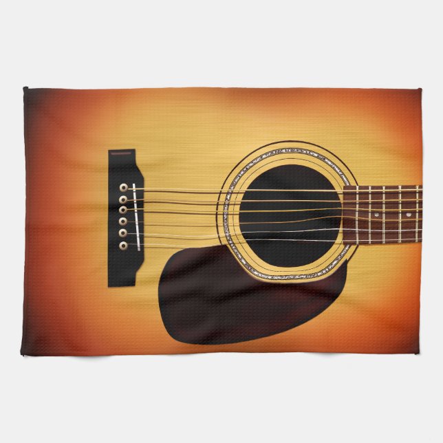 Linge De Cuisine Guitare acoustique Sunburst (Horizontal)