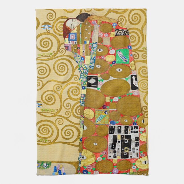 Linge De Cuisine Gustav Klimt Exécution Nouveau Couple (Vertical)
