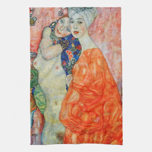 Linge De Cuisine Gustav Klimt - Femmes amis (Vertical)