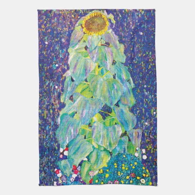 Linge De Cuisine Gustav Klimt - La peinture fine d'art tournesol (Vertical)