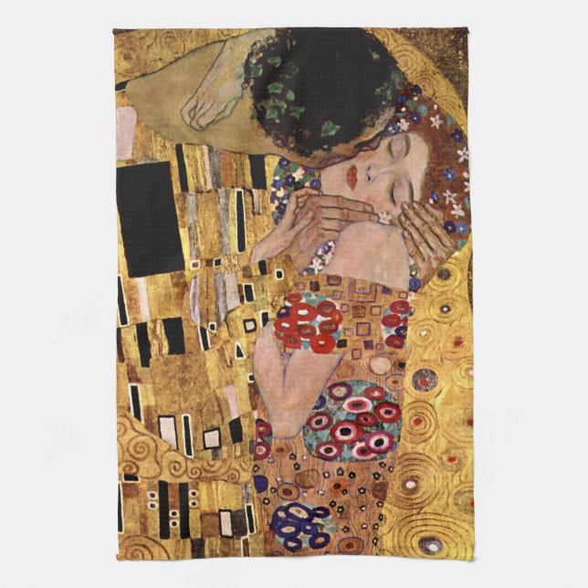 Linge De Cuisine Gustav Klimt : Le baiser (détail) (Vertical)