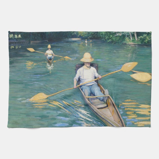 Linge De Cuisine Gustave Caillebotte - Skiffs on the Yerres (Horizontal)