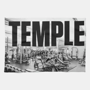 Linge De Cuisine Gym Is My TEMPLE - Bodybuilding Motivational