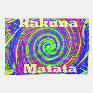Linge De Cuisine Hakuna Matata - Conception de tourbillons aux coul
